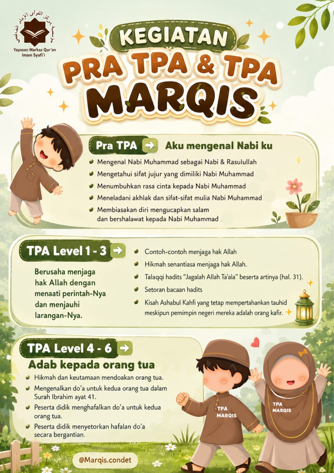 Poster Pendaftaran Santri Baru MARQIS 2026
